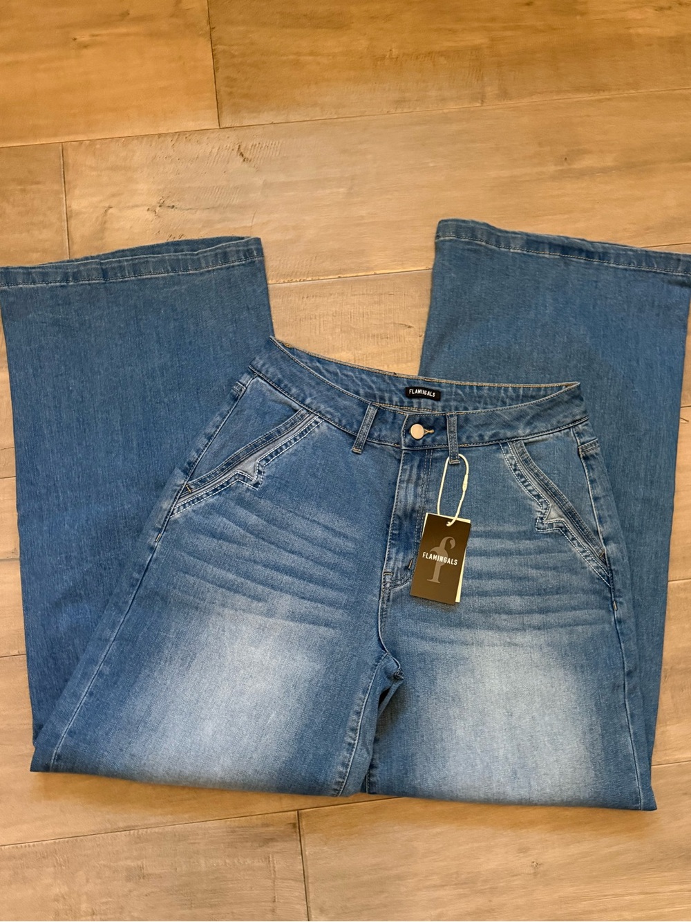 FLARE by Women's Light Blue Straight Leg Jeans
